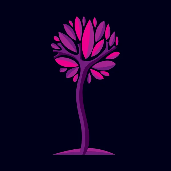 Artistic fantasy decorative purple tree — Wektor stockowy