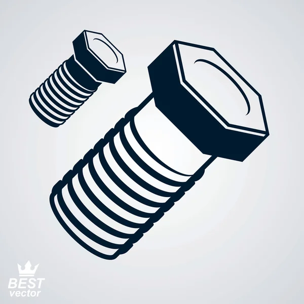 3d elegant bolt — Stock Vector