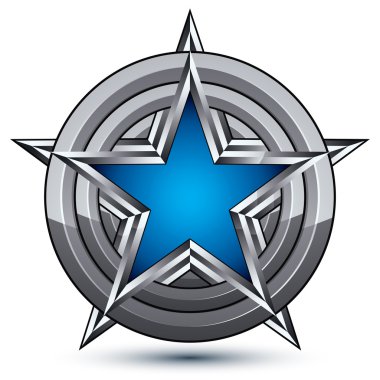Pentagonal yıldız ile gümüş blazon