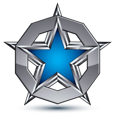 Pentagonal yıldız ile gümüş blazon
