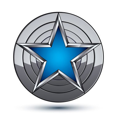 Pentagonal yıldız ile gümüş blazon