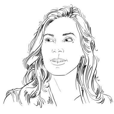 portrait of white-skin woman