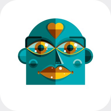 düz tasarım tuhaf karakter