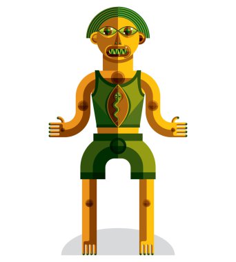 düz tasarım tuhaf karakter