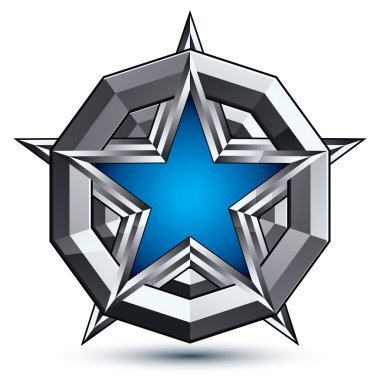 Pentagonal yıldız ile gümüş blazon