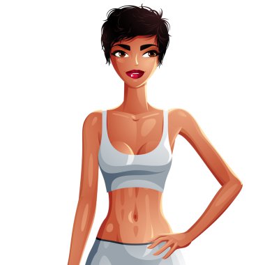 brunette sexy mulatto lady