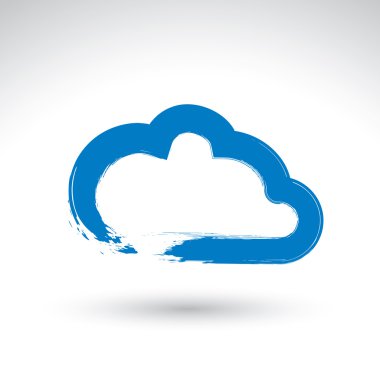 simple cloud icon clipart