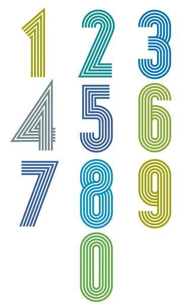 Funky numbers set. — 스톡 벡터