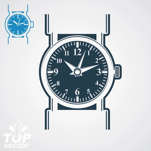 Clássico relógio de pulso ilustração — Vetor de Stock