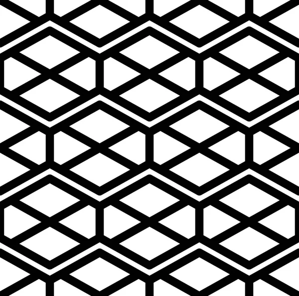 Черно-белый абстрактный орнамент геометрический бесшовный узор. Сай — стоковый вектор