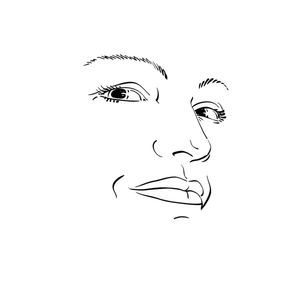 Illustration of face of girl — Stockvector