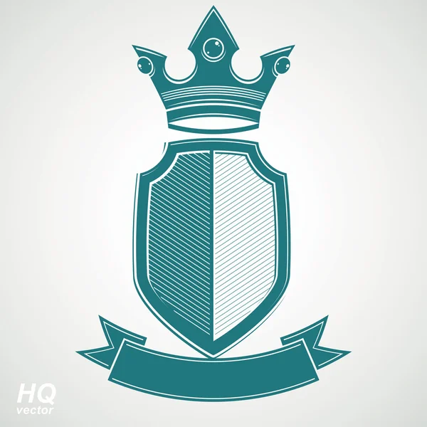 Heraldic royal blazon — 图库矢量图片
