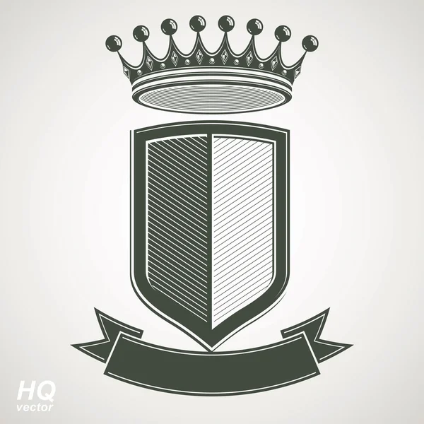 Heraldic royal blazon — Stok Vektör