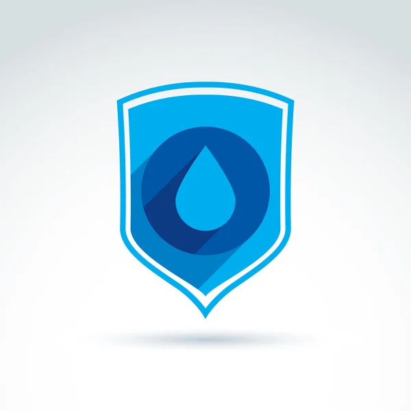 Shield and water drop — Stockvector