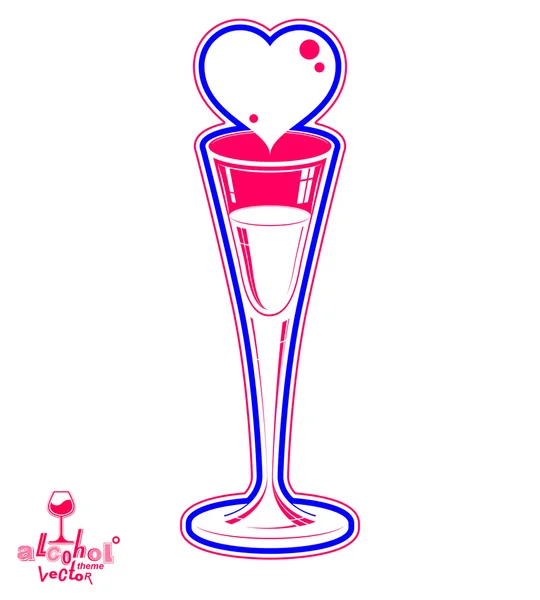 Classic champagne goblet — Stockvector