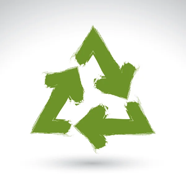 Handbemaltes Recyclingschild — Stockvektor