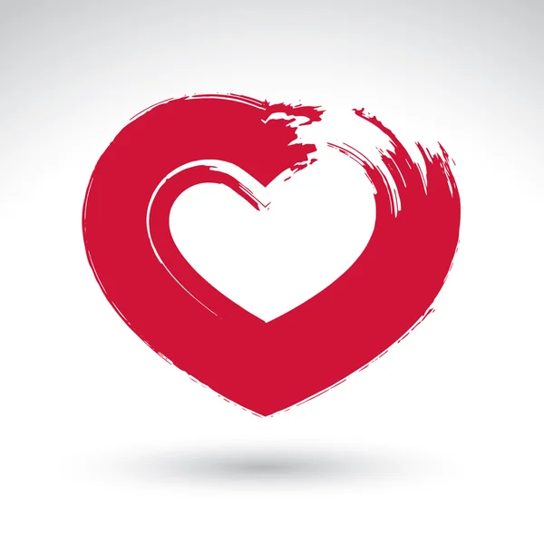 Red love heart icon — Stock Vector