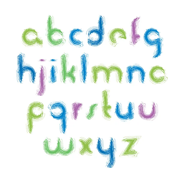 Alphabet acrylique lettres ensemble — Image vectorielle