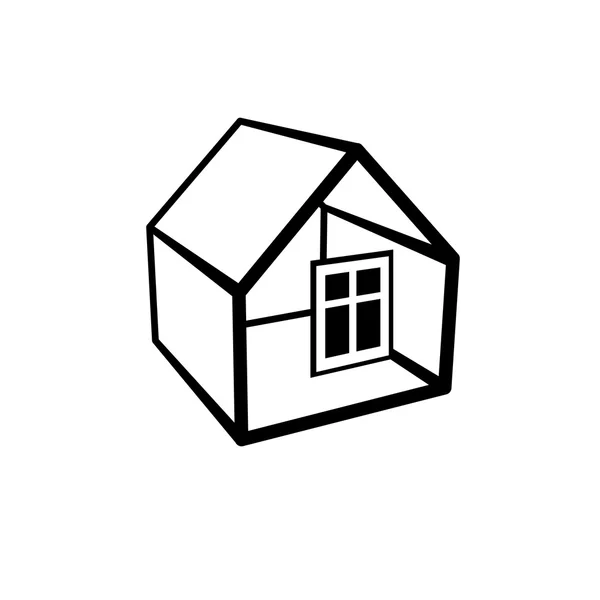 Простий будинок значок — стоковий вектор