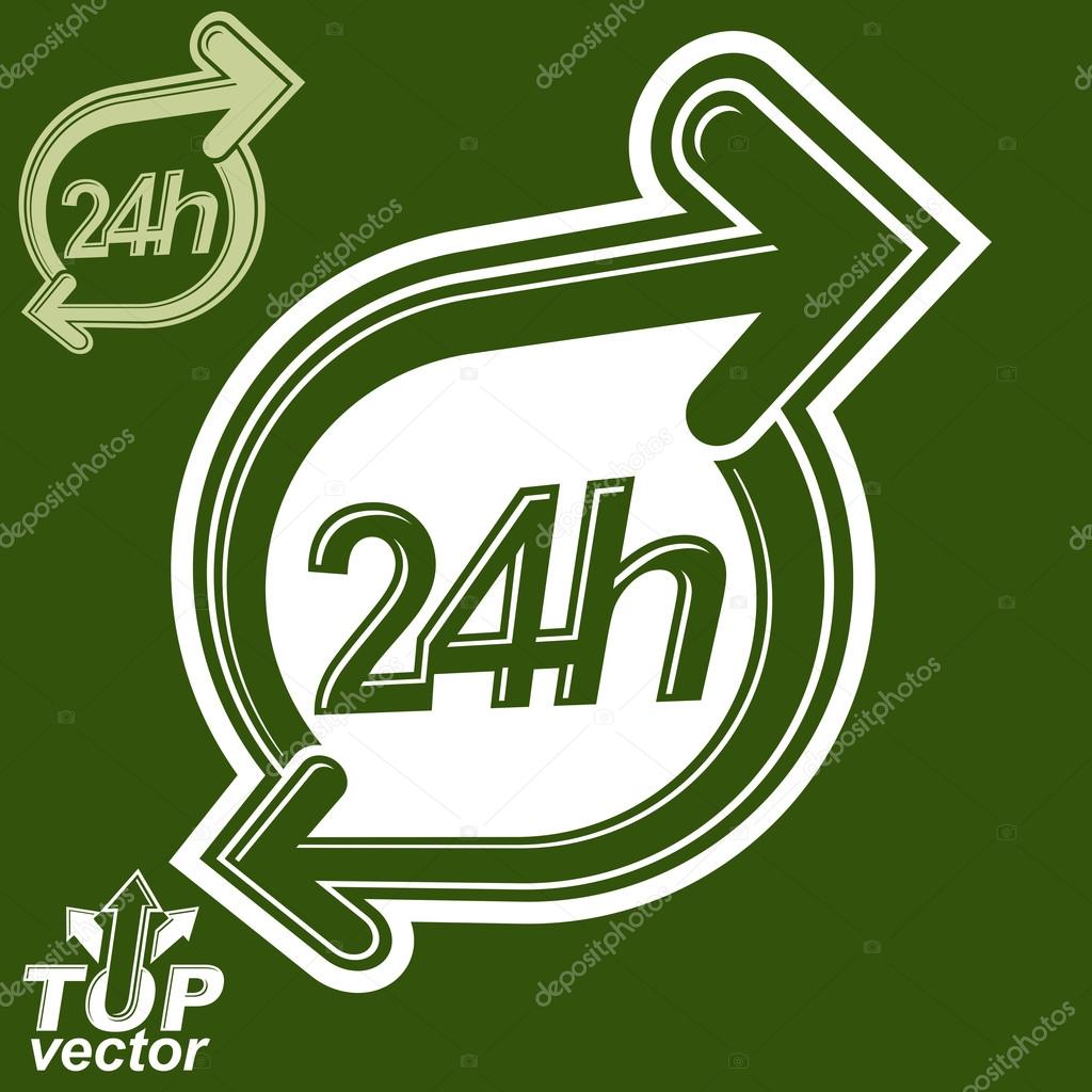 24 hours detailed icon