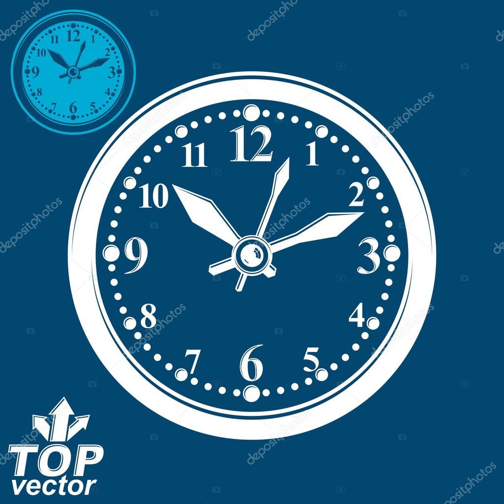 wall clock with  white clockwise