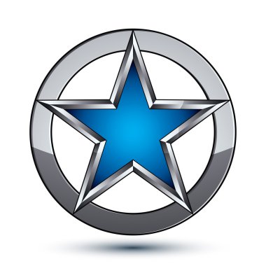 Pentagonal yıldız ile gümüş blazon