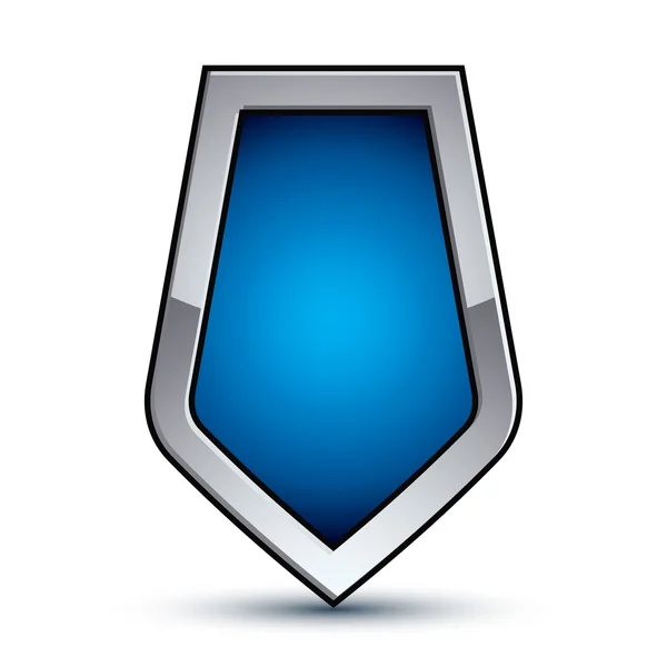 Heraldisk blått emblem w – stockvektor