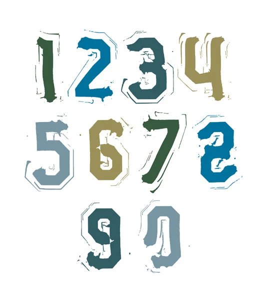 Handwritten numbers set — Stock Vector