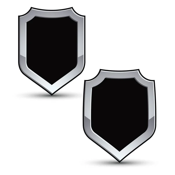 Set di emblema nero araldico — Vettoriale Stock