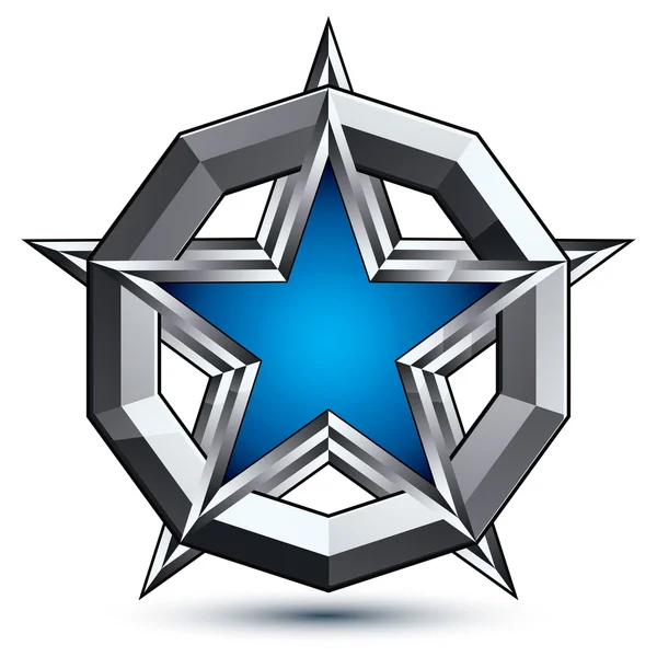 Pentagonal yıldız ile gümüş blazon