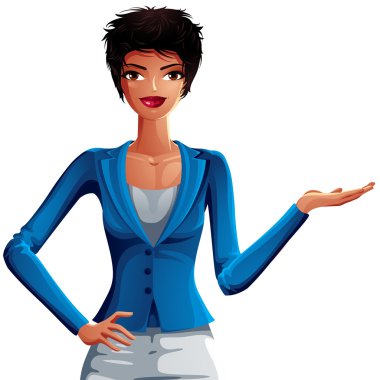 Güzel esmer iş kadını