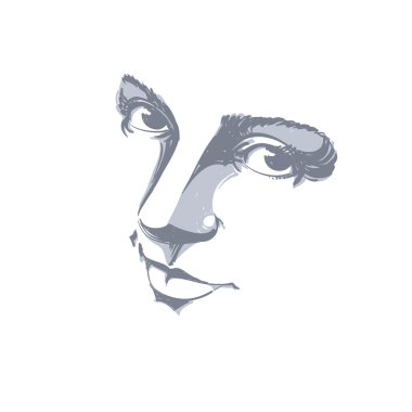 melancholic peaceful woman