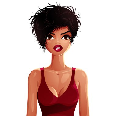 Sexy coquette woman  portrait.