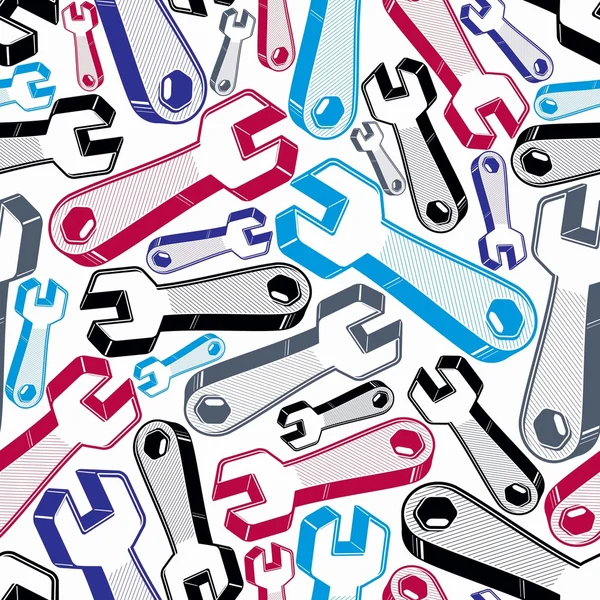 Background with detailed wrenches — Stock vektor