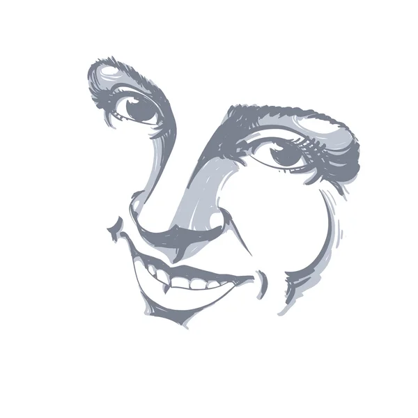 Illustration of woman face — 图库矢量图片