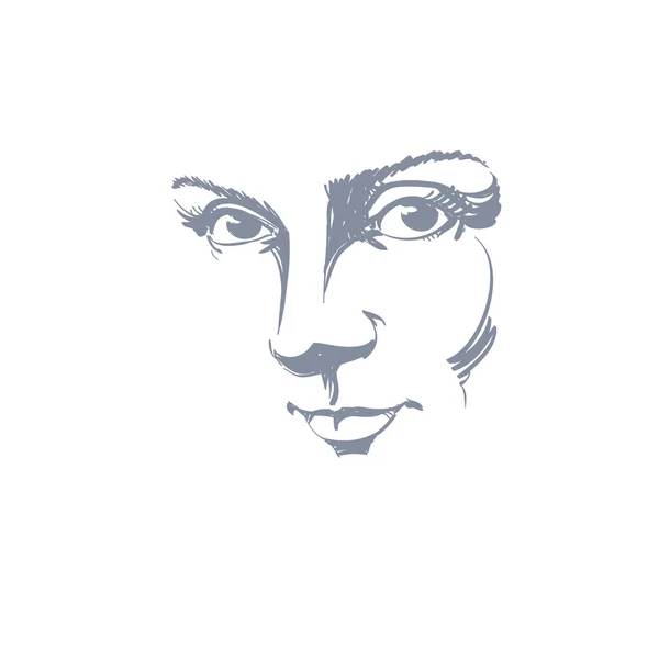 Illustration of lady face — 图库矢量图片