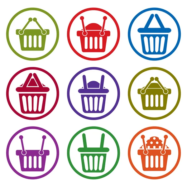 Shopping basket icons — Stock Vector