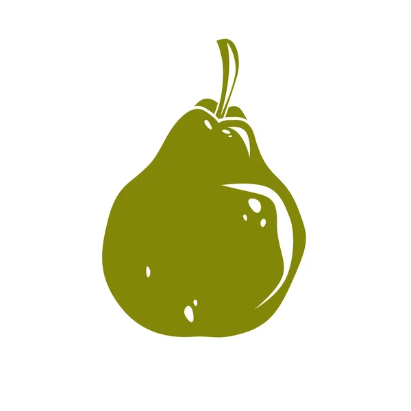 Single organic sweet pear — Stockvector