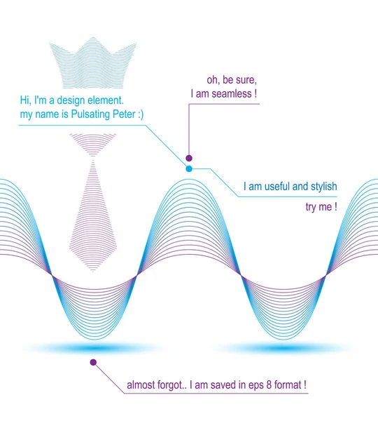 Lignes fluides rayées courbes — Image vectorielle