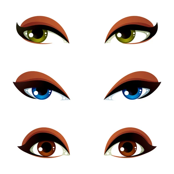 Female eyes expressing — Stockový vektor