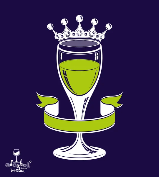 Royal goblet of wine — Stok Vektör