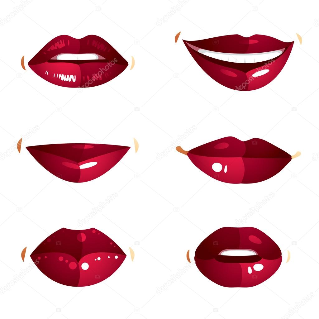 red female lips