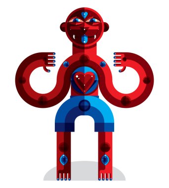 düz tasarım tuhaf karakter