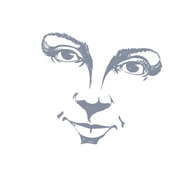 hand-drawn face of a girl