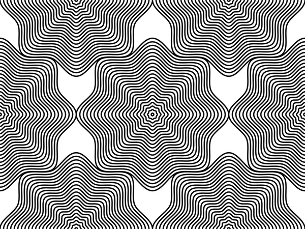 Continuous pattern with graphic lines — Stock Vector