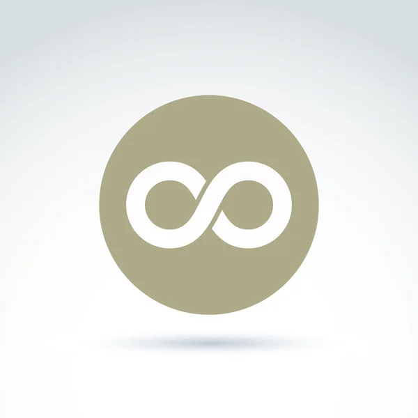 Símbolo de eternidade colocado em um círculo — Vetor de Stock
