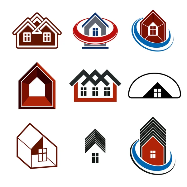 Set architectural constructions — Stock Vector