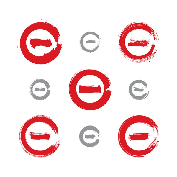 Set of red  validation icons — ストックベクタ