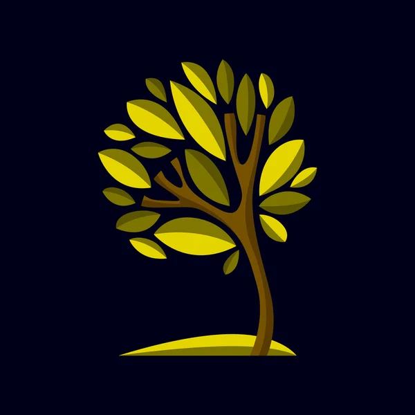 功妙な様式化された創造的なツリー — ストックベクタ