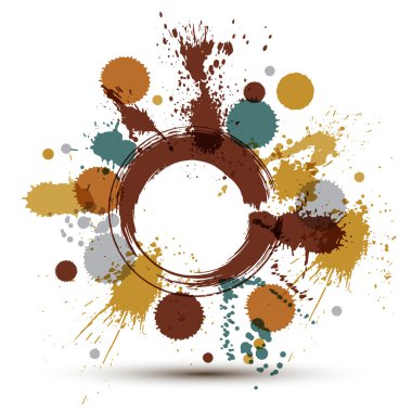 Colorful ink splash seamless pattern